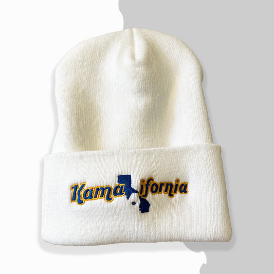 Kamalifornia White Beanie