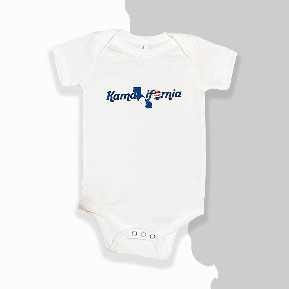 Kamalifornia Proud White Onesie